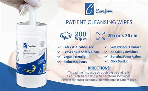 Careform Large Patient Cleansing Adult Wet Wipes Full Body Wipes No