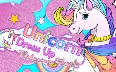 Unicorn Dress Up Coloring Book Hypercasual Game - Play online at simple ...