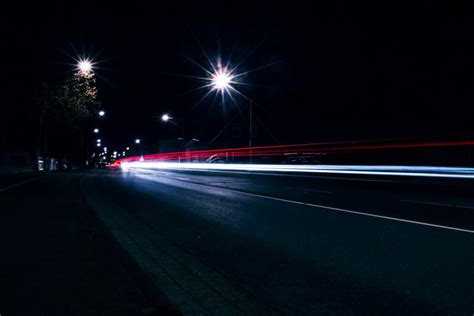 Free picture: night, city, lights, road, highway, asphalt