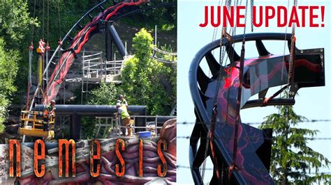 Nemesis Construction Update Alton Towers June Track Lifted Into