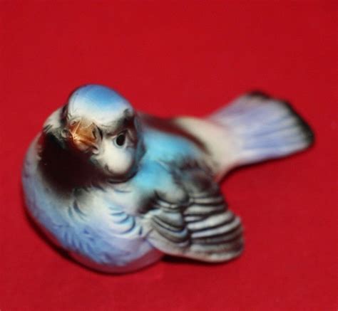 Vintage Goebel Porcelain Blue Bird Figurine W Germany Cv Porcelain