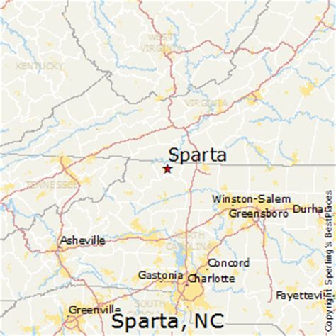 Sparta Nc Map - World Map Gray