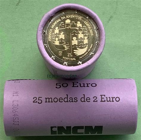 msmoedas Portugal 2 Euro Gedenkmünze Rolle 25 x 2 Euro 2023