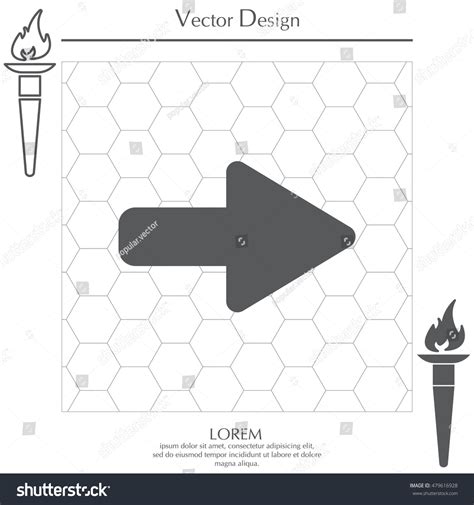 Right Arrow Symbol Icon Stock Vector (Royalty Free) 479616928 ...