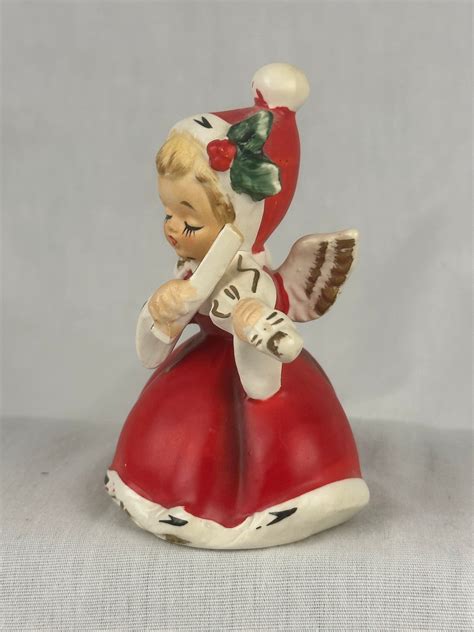 Vintage Napco Christmas Angel Playing Violin X7258 Etsy