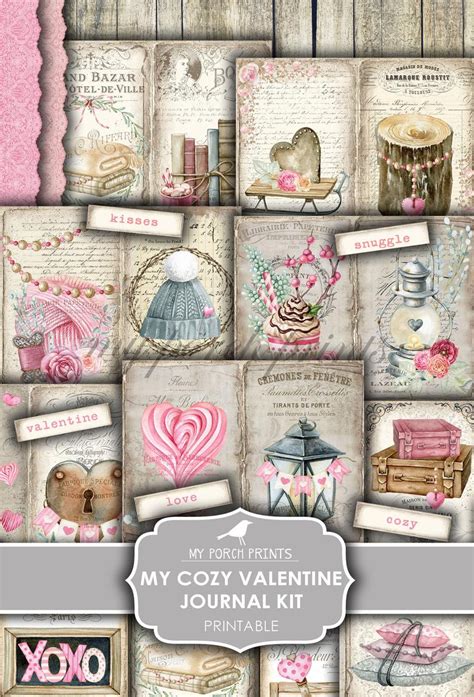 My Cozy Valentine Junk Journal Valentines Day T Book Etsy How To