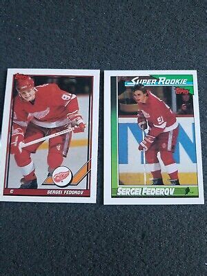 Topps Sergei Fedorov Rookie Hockey Card Lot Mint Ebay