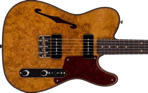 New Fender Artisan Dual P90 Maple Burl Telecaster Aged Natural