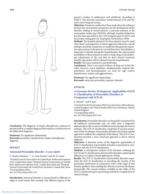 Pdf A Literature Review Of Diagnostic Applicability Of Icd 11 Classification Of Personality