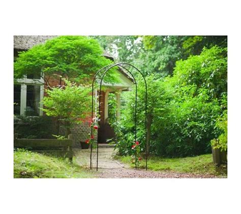 Arche De Jardin Pergola Acier Galvanis Laqu Poxy Noir D Cor Volutes