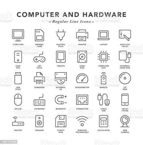 컴퓨터와 하드웨어일반 라인 아이콘 아이콘에 대한 스톡 벡터 아트 및 기타 이미지 아이콘 라우터 네트워크 연결 플러그 Istock