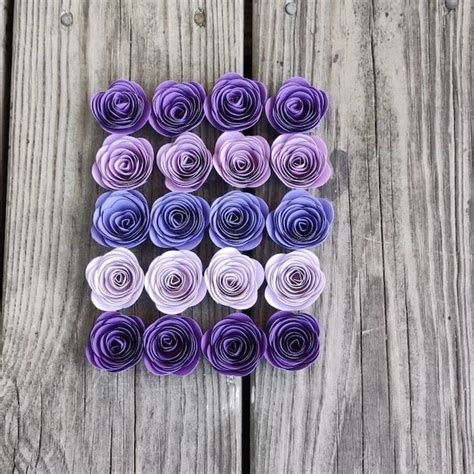 Purple Paper Flowers - Etsy