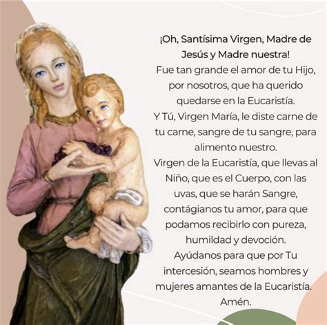 Oraci N A La Virgen De La Eucarist A Virgen De La Eucarist A