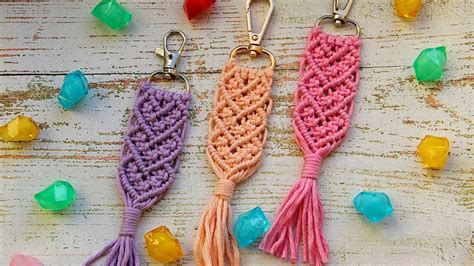 Diy Macrame Heart Keychain Tutorial Macram Llavero Tutorial