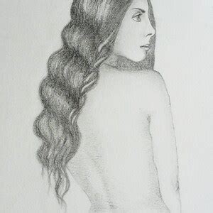 Nude Custom Pencil Drawing Personalized Hand Sketch From Etsy