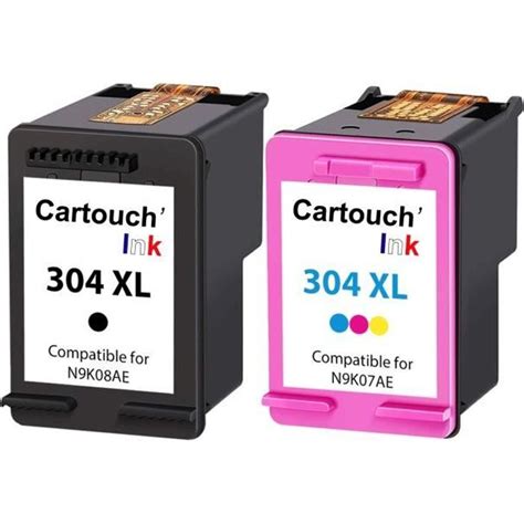 304XL Pack De 2 Cartouches D Encre Compatibles Avec HP 304 XL