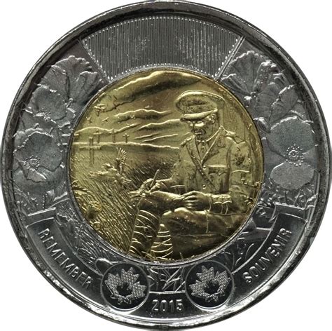 2015 2 In Flanders Fields Remembrance Toonie 1 Coin Amazon Ca