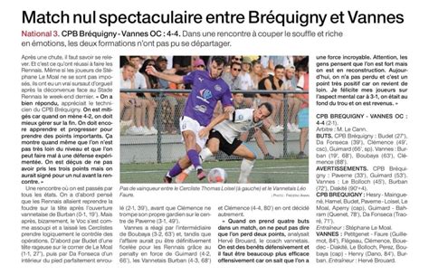 Cercle Paul Bert Foot BréquignyOUEST FRANCE N3 RETOUR SUR LE MATCH