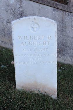 Pvt Wilbert David Albright 1895 1939 Mémorial Find a Grave