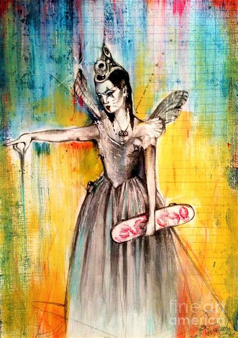 Titania With Skateboard Painting By Matilda Mark Fine Art America