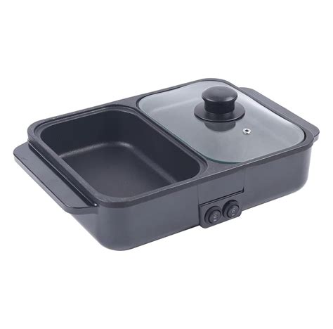 Electric Hot Pot Barbecue Grill In Non Stick Teppanyaki Pan V Stainless Steel W