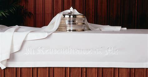 "In Remembrance of Me" Communion Table Cloth | Church Partner