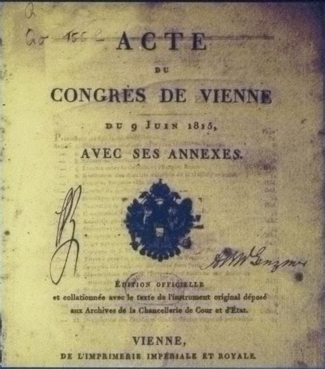 The Congress Of Vienna