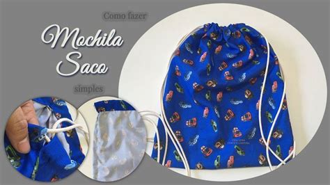 Costurando Mochila Saco Simples Passo A Passo Cida Luna Sewing