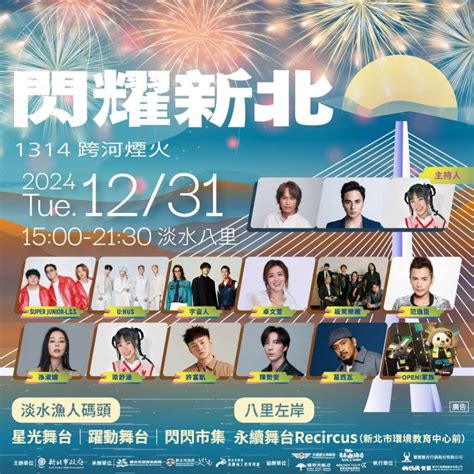 台北跨年2025活動卡司、時間地點、轉播一次看 101煙火、桃園跨年、淡水跨年、新竹跨年、宜蘭跨年一起報你知