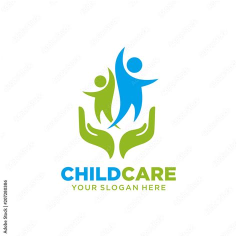 Child Care Logo Vector Stock Vector | Adobe Stock