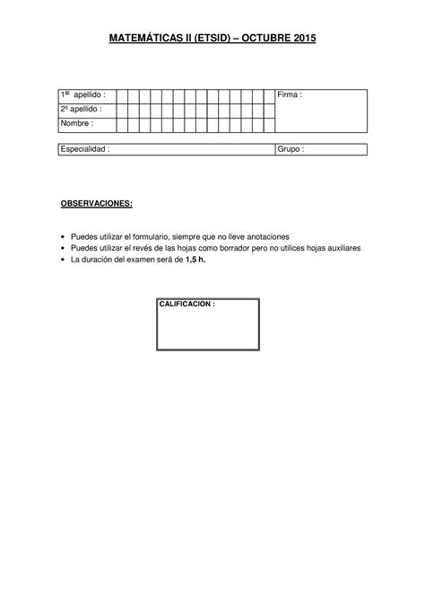 Examen Octubre 2015 Preguntas Y Respuestas II ETSID OCTUBRE 2015