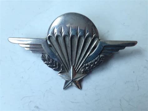 Insigne Militaire France Brevet Parachutiste En Argent Andor Parawings