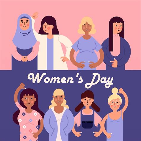 Premium Vector International Womens Day Background Illustration