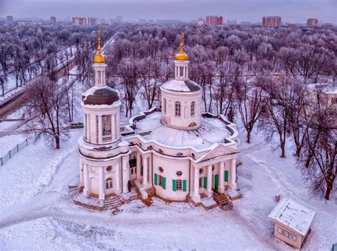 Iglesia Del Icono De Vlacherna De La Madre De Dios En Kuzminki Adentro