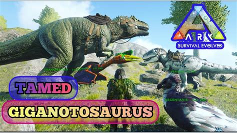 ARK Survival Evolved THE ISLAND EXPLORING Part 3 Tamed GIGANOTOSAURUS