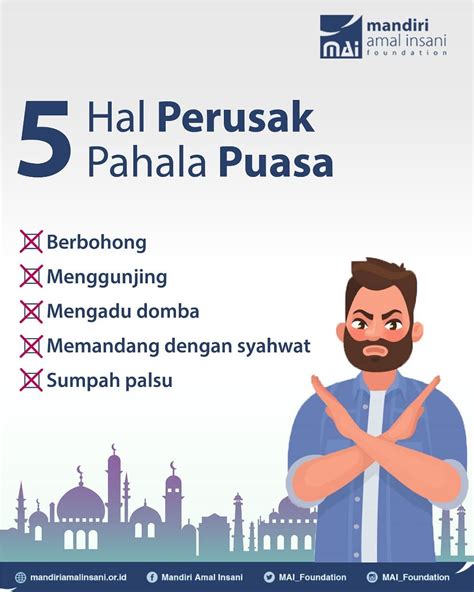 Hal Perusak Pahala Puasa Lembaga Amil Zakat Nasional Mandiri Amal