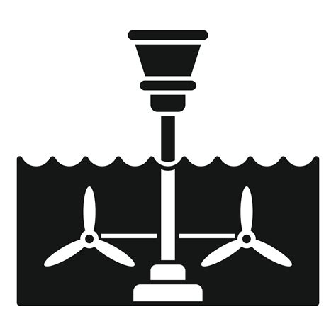 Wasserturbine Symbol Einfacher Vektor Wasserkraftwerk 15156064 Vektor