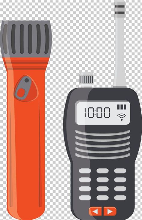 Microphone Walkie Talkie Flashlight PNG Clipart Audio Blue