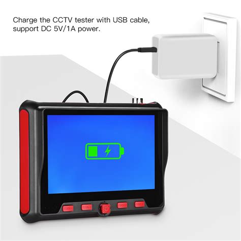 5 LCD Display CCTV Tester Monitor 8MP 1080P 4in1 TVI CVI AHD CVBS