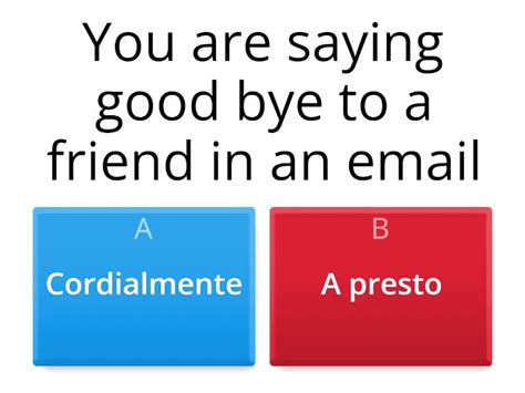 Formal / Informal letters: opening and closing - Quiz