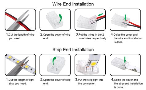 Aroidful Lot De Connecteurs Rapides Led Broches Mm Adapt S