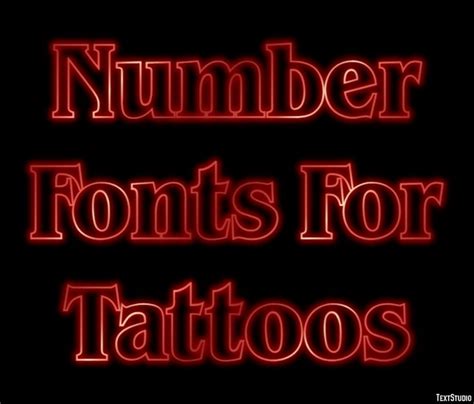 Number Fonts For Tattoos Font