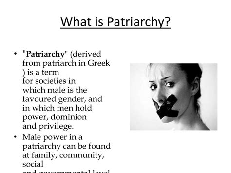 Patriarchy In Society