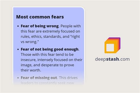 Most Common Fears Deepstash