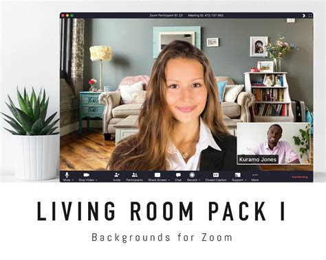 Living Room Zoom Background Pack I 5 Living Room Virtual Background ...