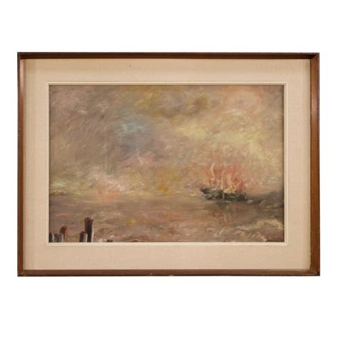 Emile Lammers 20th Century Oil on Canvas Belgian Impressionist Seascape ...