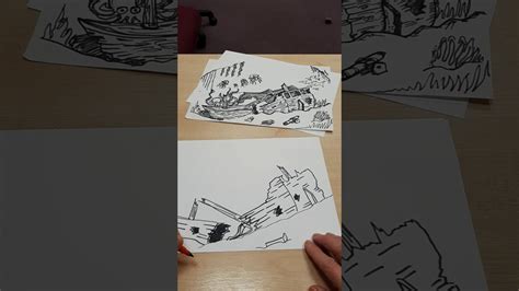 How To Draw A Ship Wreck Youtube