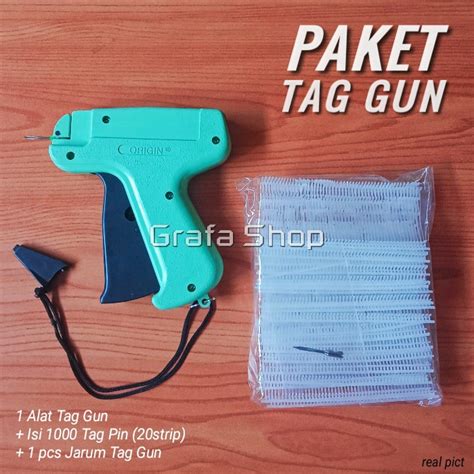 Jual Paket Alat Tembak Label Tag Gun Tag Pin Jarum Laundry Tag Gun Baju