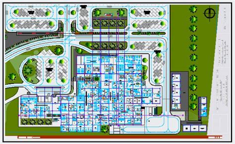 Landscaping layout design drawing of Hospital design