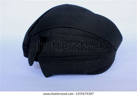 Blangkon Hitam Black Blangkon Traditional Hat Stock Photo